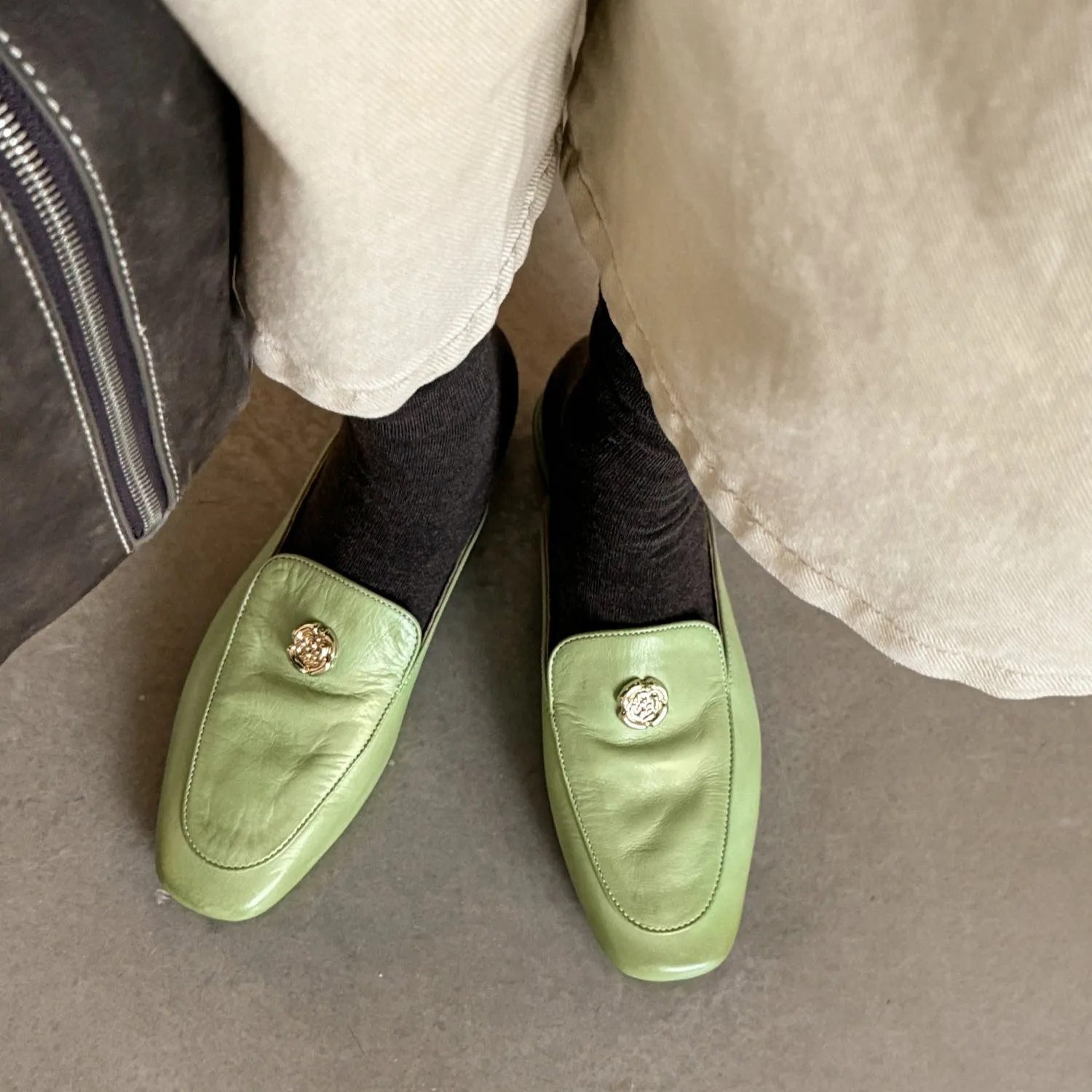 Women's Handmade Leather Flat Stylish Slip-on Mules for Summer