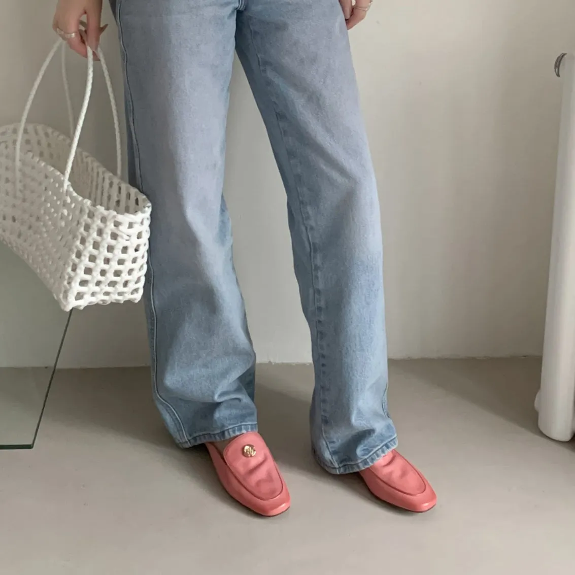 Women's Handmade Leather Flat Stylish Slip-on Mules for Summer