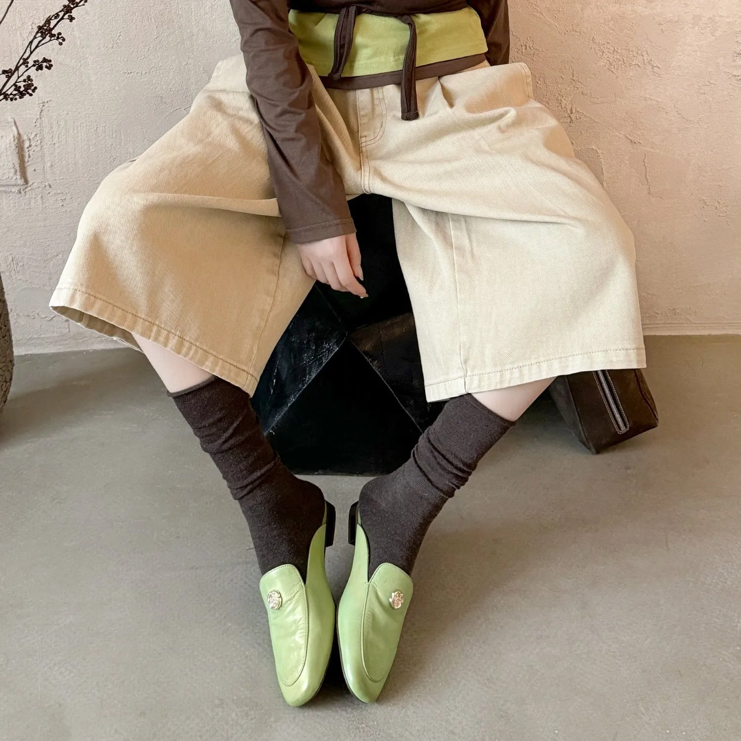 Women's Handmade Leather Flat Stylish Slip-on Mules for Summer