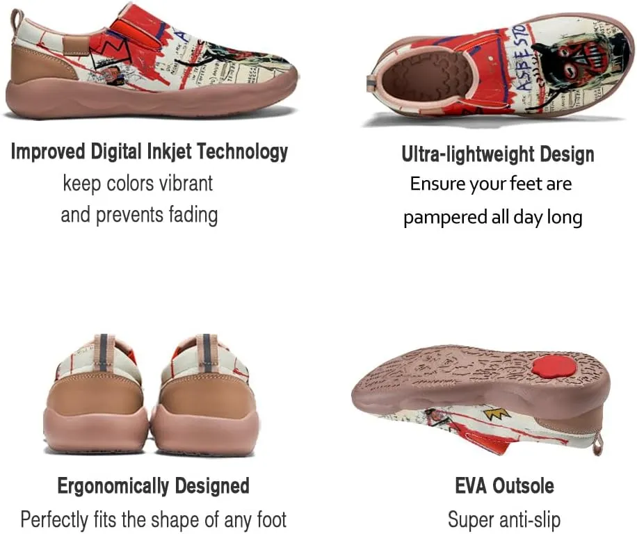 Women's Painted Travel Loafers - Fashion Slip On Sneaker Casual Comfortable Walking Lightweight Nurse Shoes