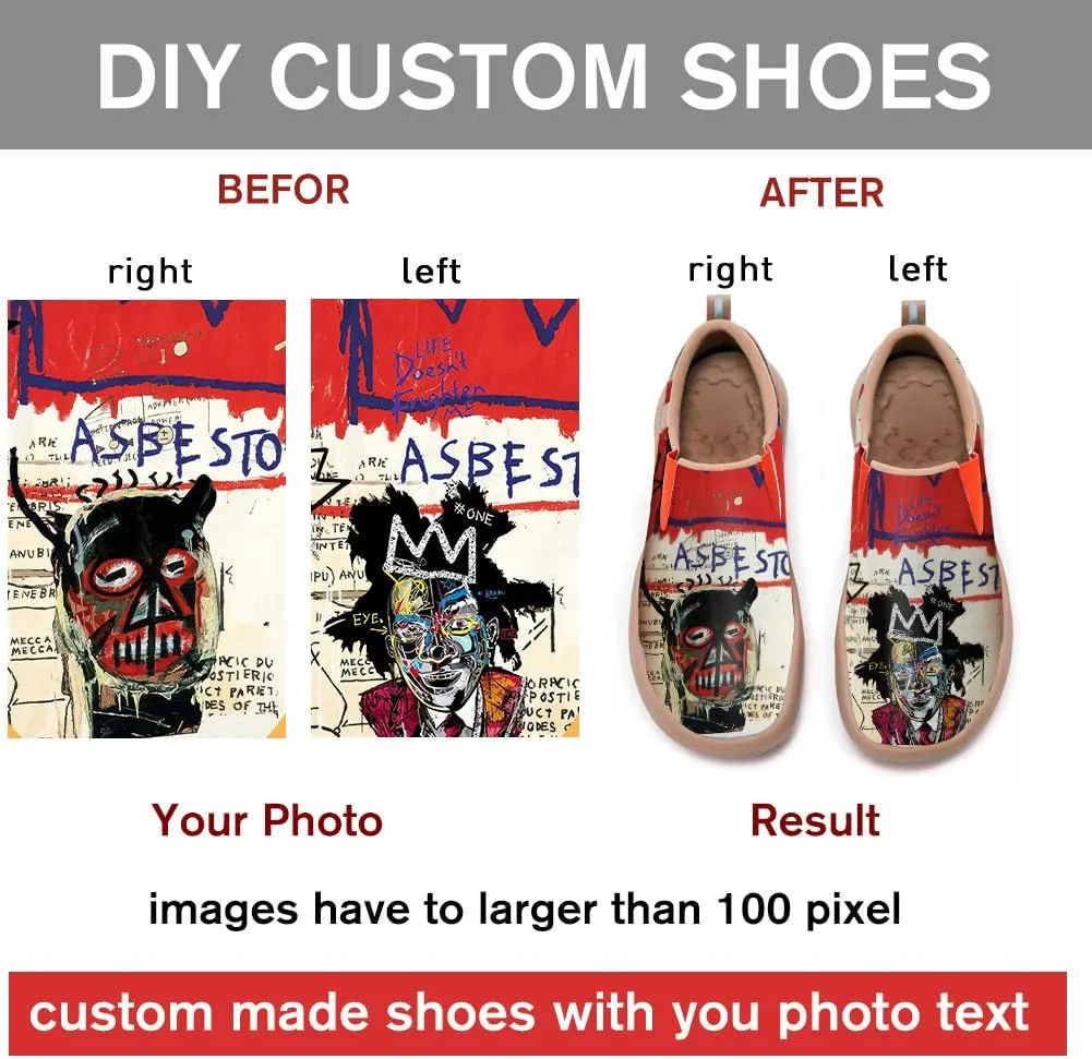 Women's Painted Travel Loafers - Fashion Slip On Sneaker Casual Comfortable Walking Lightweight Nurse Shoes