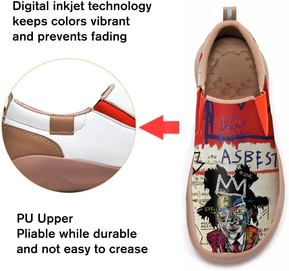 Women's Painted Travel Loafers - Fashion Slip On Sneaker Casual Comfortable Walking Lightweight Nurse Shoes