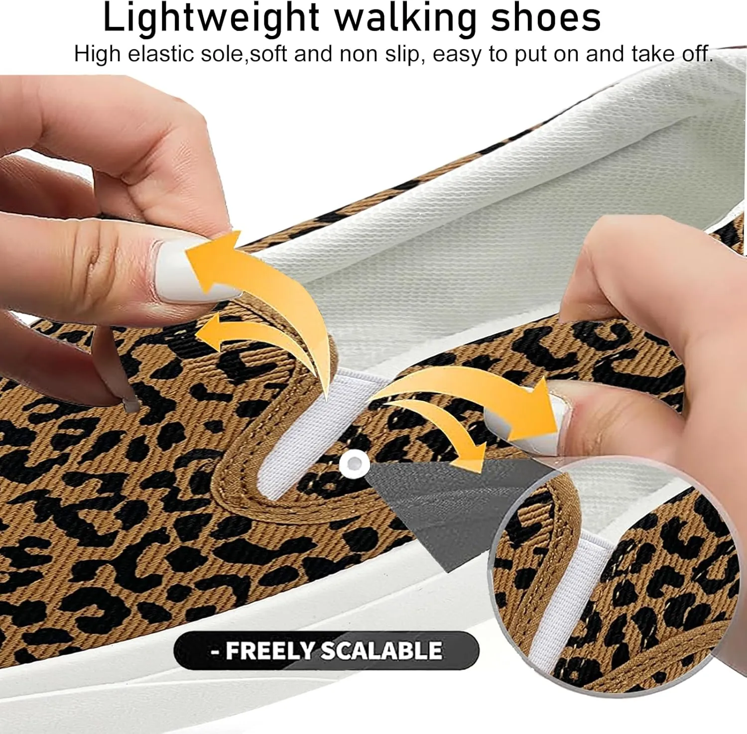 Women's Slip on Sneakers Womens Loafers Classic Canvas Leisure Vintage Flat Fashion Comfortable Elastic Sneakers
