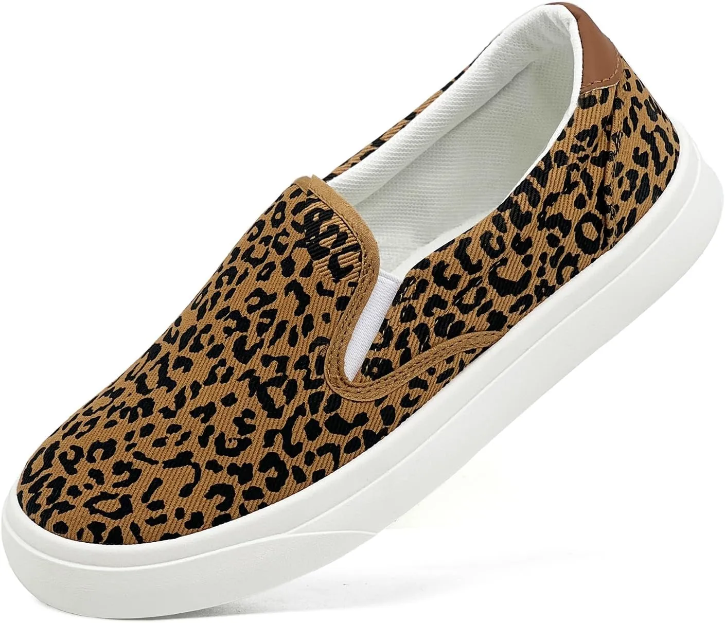 Women's Slip on Sneakers Womens Loafers Classic Canvas Leisure Vintage Flat Fashion Comfortable Elastic Sneakers