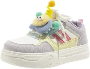 Women's Thick Sole Sneaker Velvet Sneaker Campus Style Sneaker Girls Campus Style Sneakers Thick Sole Fleece Lining Unique Trend Comfortable Warm Youthful Energy