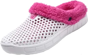 YUKTOPA Unisex Garden Clogs House Slippers Fur Lined Winter Breathable Walking Garden Shoes Warm Non-Slip Mule Footwear